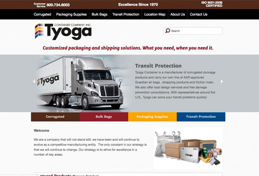 Tyoga Container - Homepage